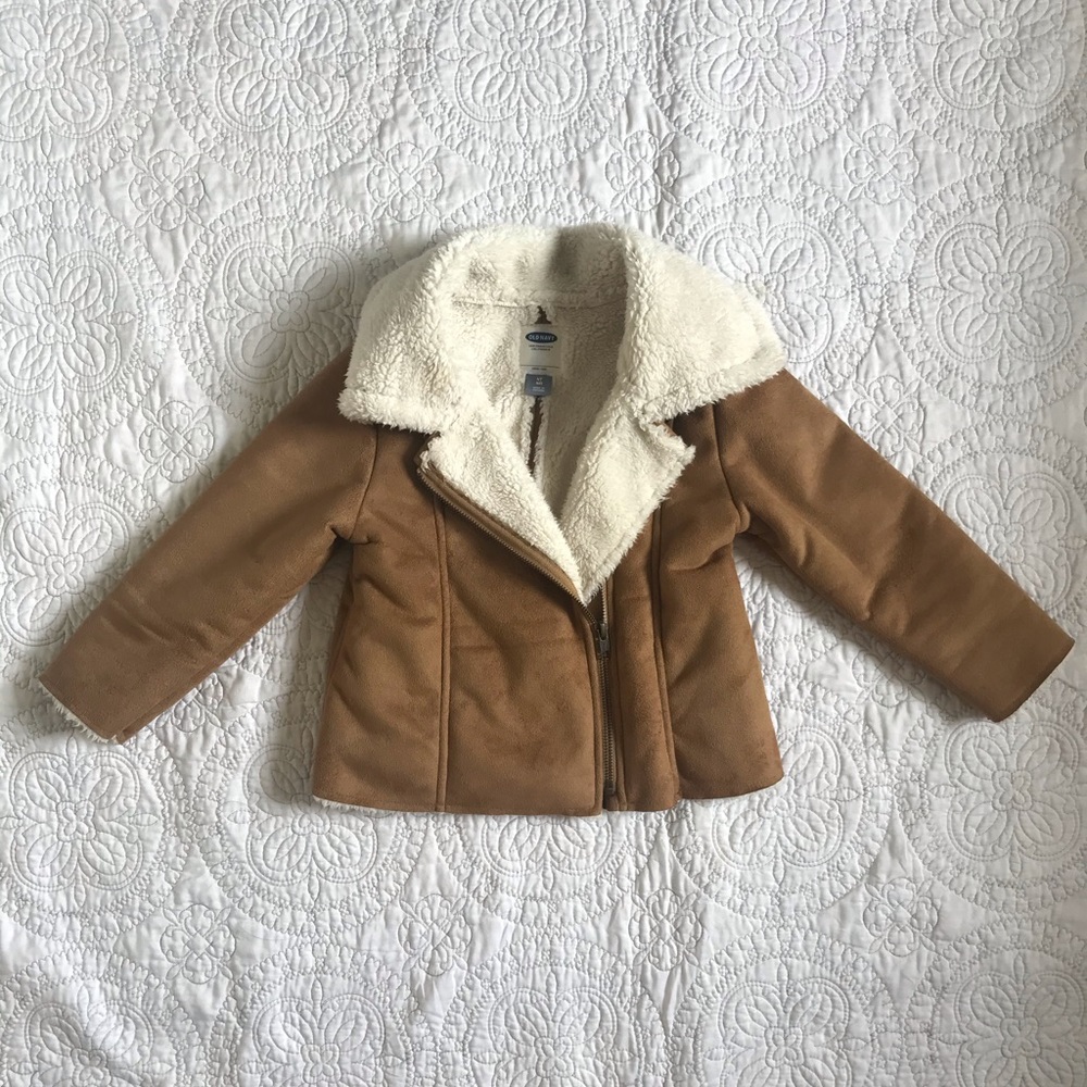Old Navy - Girls Suede & Sherpa Jacket